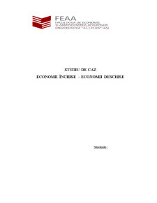 Economii deschise - economii închise - Pagina 1