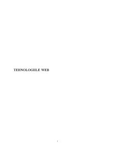 Tehnologiile Web - Pagina 1
