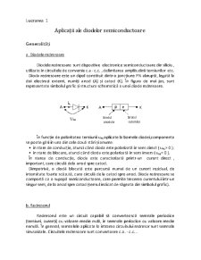 Aplicații ale Diodelor Semiconductoare - Pagina 1