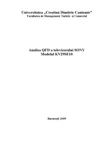 Analiza QFD a Televizorului Sony - Modelul KV29SE10 - Pagina 1