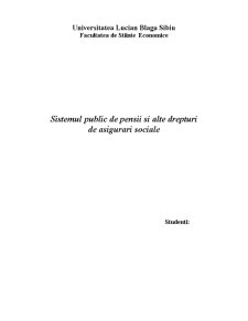 Sistemul public de pensii și alte drepturi de asigurări sociale - Pagina 1