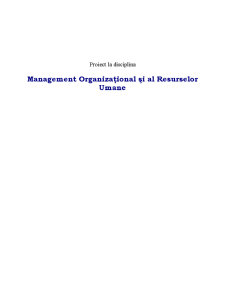 Management Organizațional și al Resurselor Umane - Pagina 1