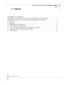 Implicații ale Statisticii în Procesul de Management Respectiv ale Managementului în Procesul de Prelucrare a Datelor Statistice - Pagina 2