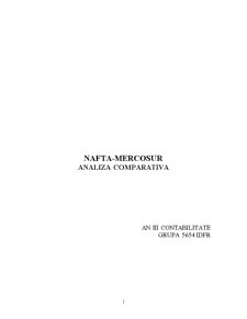 NAFTA-Mercosur - analiză comparativă - Pagina 1