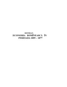 Economia românească în perioada 1859-1877 - Pagina 1