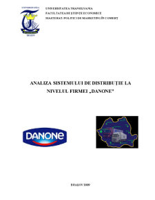 Analiza Sistemului de Distribuție la Nivelul Firmei Danone - Pagina 1