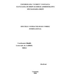 Efectele Contractelor de Comerț Internațional - Pagina 2