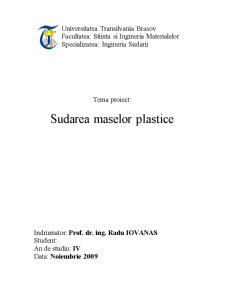 Sudarea Maselor Plastice - Pagina 1