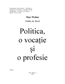 Recenzie - politica, o vocație și o profesie - Pagina 1