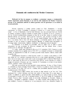 România sub conducerea lui Nicolae Ceaușescu - Pagina 1