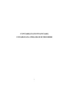 Contabilitate financiară - contabilitatea operațiilor de trezorerie - Pagina 1