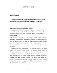 Studiu de caz - recrutarea și selecția într-o primărie - recrutarea și selecția personalului din cadrul Primăriei Comunei Doicești Județul Dâmbovița - Pagina 3