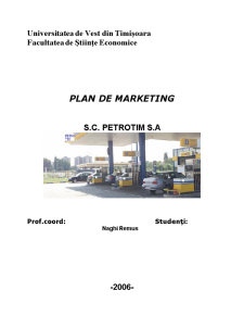 Plan de Marketing - SC Petrotim SA - Pagina 1