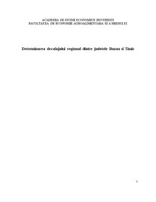 Determinarea decalajului regional dintre Județele Buzău și Timiș - Pagina 1