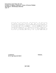 Bioreactoare - Proiectarea unei Cisterne Cilindrice de Fermentare a Mustului de Struguri - Pagina 1