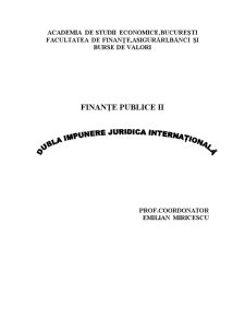 Dubla Impunere Juridica Internaționala - Pagina 1