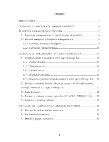 Analiza tehnico-economică a activității desfășurate la nivelul fermei vegetale nr 3 Măgura din cadrul SC Agro-Chirnogi SA - Pagina 1