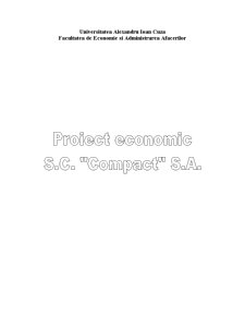 Proiect Economic SC Compact SA - Pagina 1