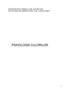 Psihologia Culorilor - Pagina 1