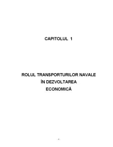 Rolul Transporturilor Navale în Dezvoltarea Economică - Pagina 1