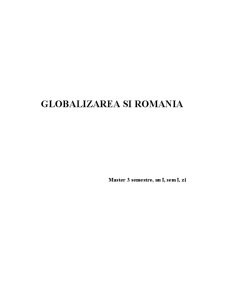 Globalizarea și România - Pagina 1