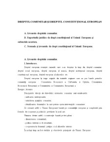 Dreptul Comunitar și Dreptul Constituțional European - Pagina 1