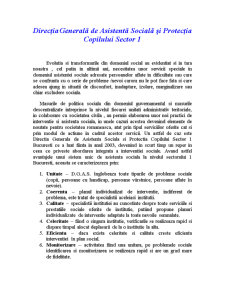 Direcția Generală de Asistentă Socială și Protecția Copilului Sector 1 - Pagina 1