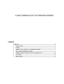 Caracteristicile unui Sistem Expert - Pagina 1