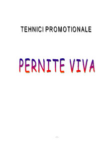 Tehnici promoționale - Pernițe Viva - Pagina 1