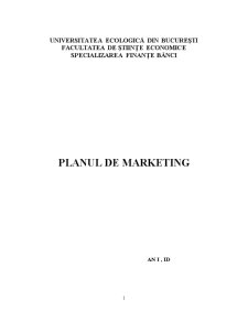 Plan de marketing - institutul de cercetare-dezvoltare pentru viticultură și vinificație Valea Călugărească - Pagina 1