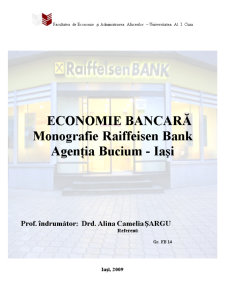 Monografie Raiffeisen Bank - Pagina 1