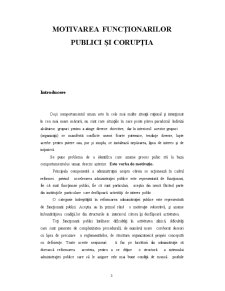 Motivarea Funcționarilor Publici și Corupția - Pagina 1