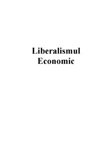 Liberalismul Economic - Pagina 1