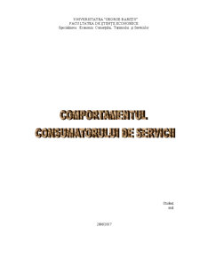 Comportamentul consumatorului de servicii - Pagina 1