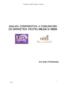 Analiza comparativă a comunicării de marketing pentru Milka și Heidi - Pagina 1