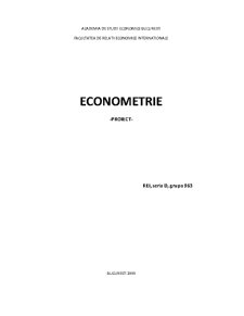 Econometrie - Proiect - Pagina 1