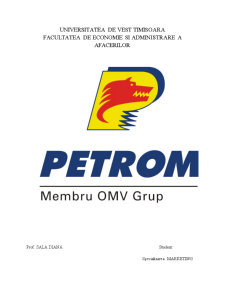 Managerul și firma sa - SC Petrom SA - Pagina 1
