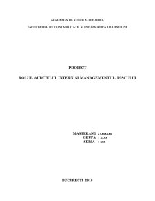 Rolul Auditului Intern și Managementul Riscului - Pagina 1