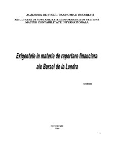 Exigențele în materie de raportare financiară ale bursei de la Londra - Pagina 1