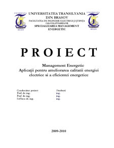 Aplicații pentru Ameliorarea Calitatii Energiei Electrice și a Eficientei Energetice - Pagina 1