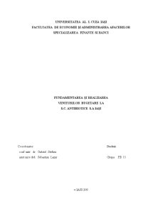 Fundamentarea și realizarea veniturilor bugetare la SC Antibiotice SA Iași - Pagina 1