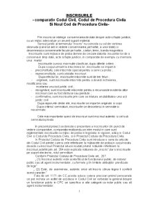 Înscrisurile - comparativ codul civil, codul de procedură civilă și noul cod de procedură civilă - Pagina 1