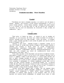 Pierre Bourdieu - dominația masculină - Pagina 1