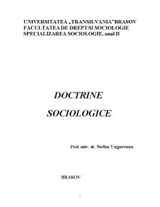 Doctrine Sociologice - Pagina 1
