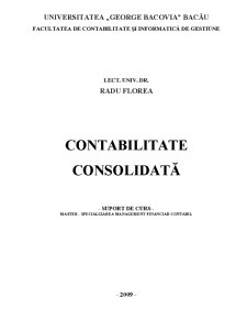Contabilitate Consolidată - Pagina 1