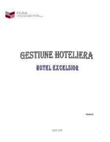 Gestiune hotelieră - Hotel Excelsior - Pagina 1
