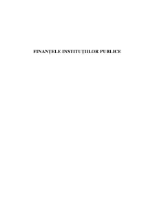 Finanțele Instituțiilor Publice - Pagina 1