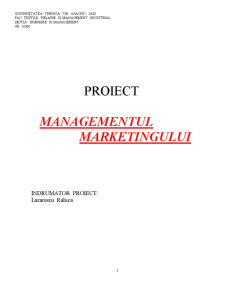 Managementul Marketingului - Pagina 1