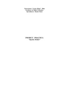 Proiect practică Bancpost - Pagina 1