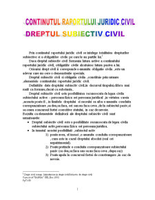 Conținutul raportului juridic civil - Pagina 1